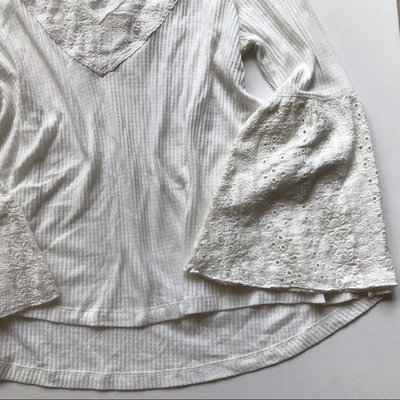Free People Parisian Nights Thermal Tee NWOT - Picture 3 of 5